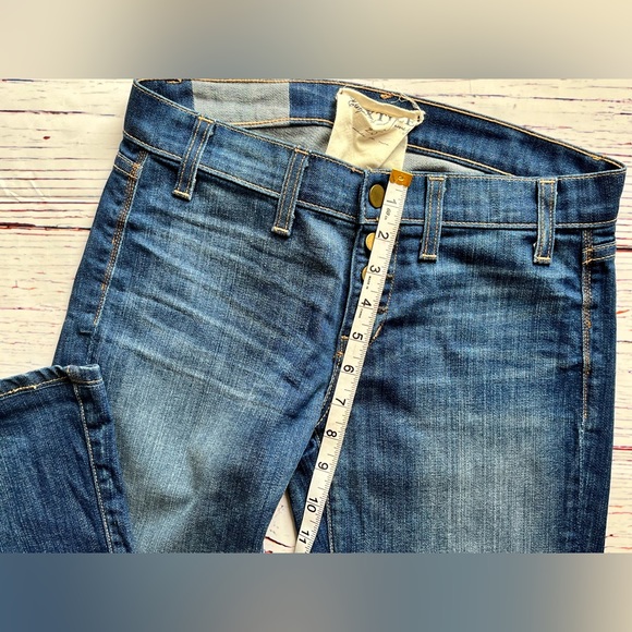 Elizabeth and James Jefferson Button Up Flare Jeans Mid Rise Medium Wash Size 25 - Picture 7 of 14